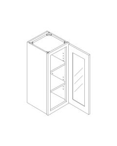 York Saddle Wall Open Frame Glass Door Cabinet  15"W x 36"H Tampa - Amazon Homes Global