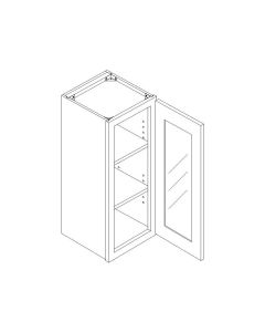 York Saddle Wall Open Frame Glass Door Cabinet  18"W x 36"H Tampa - Amazon Homes Global