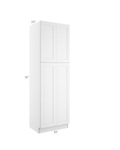 Colorado Shaker White Utility Cabinet 30"W x 96"H Tampa - Amazon Homes Global