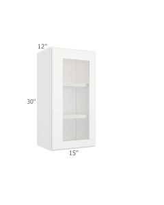 Colorado Shaker White Wall Open Frame Glass Door Cabinet 15"W x 30"H Tampa - Amazon Homes Global