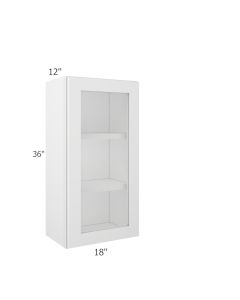 Colorado Shaker White Wall Open Frame Glass Door Cabinet 18"W x 36"H Tampa - Amazon Homes Global