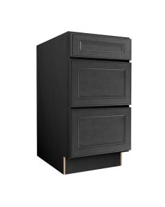 York Driftwood Grey Three Drawer Base Cabinet 18" Tampa - Amazon Homes Global