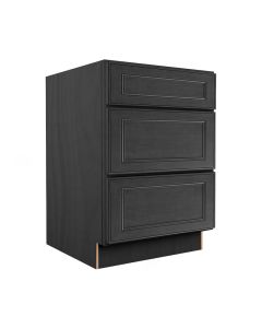 York Driftwood Grey Vanity Three Drawer Base Cabinet 24"W Tampa - Amazon Homes Global